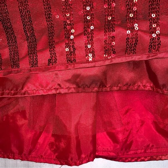 Christmas Holiday Red Velvet Party Fit Flare Dress 3T Faux Fur Trimmed Santa - Picture 2 of 9